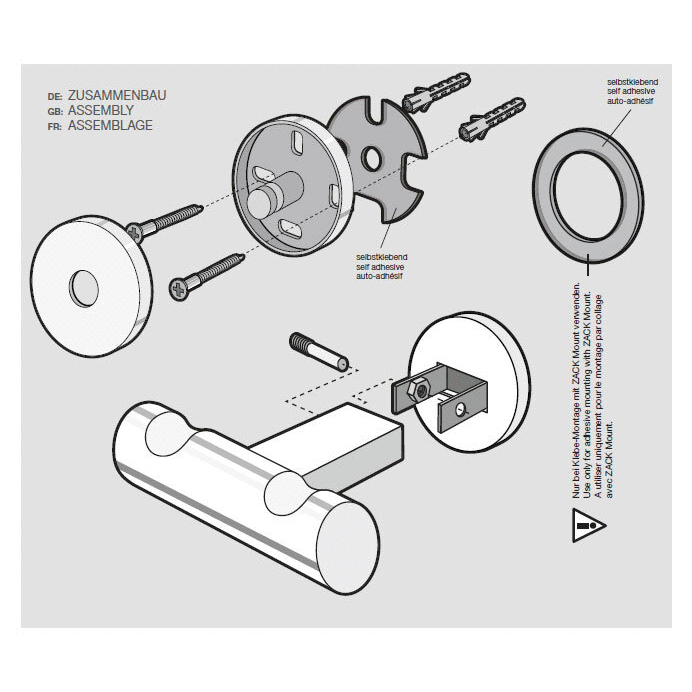 Zack Scala Polished Stainless Steel Double Towel Hook 40063