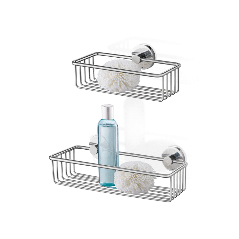 Zack Scala Polished Stainless Steel 23.5 cm Shower Basket 40084