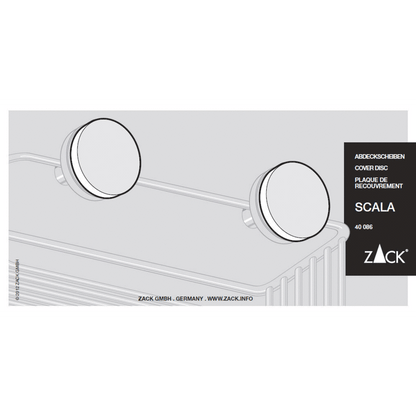 Zack Scala Polished Stainless Steel Glass Mounting Cover Discs 40086