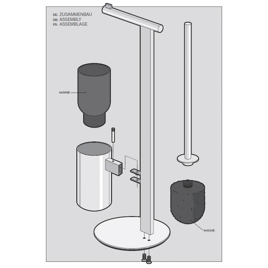 Zack Scala Polished Stainless Steel Toilet Butler 40088