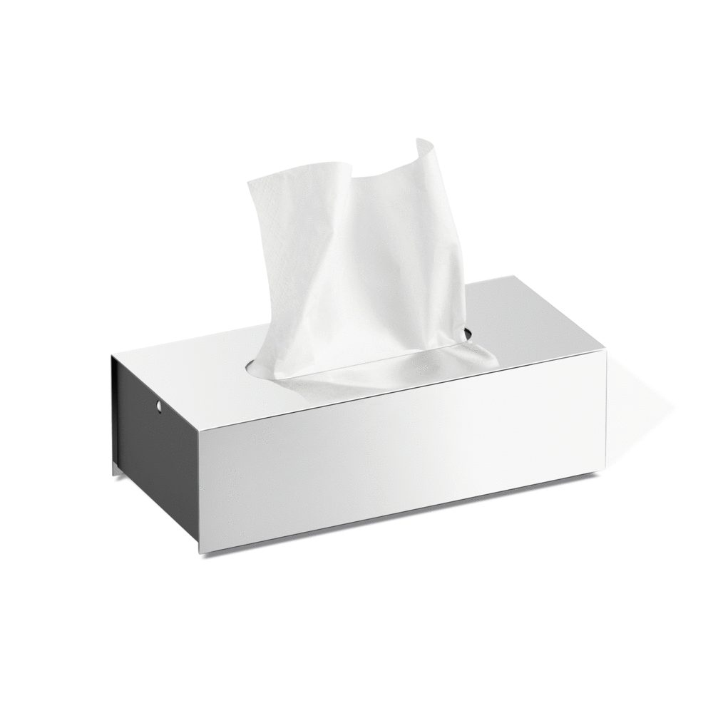 Zack Puro Polished Stainless Steel Tissue Box 40093