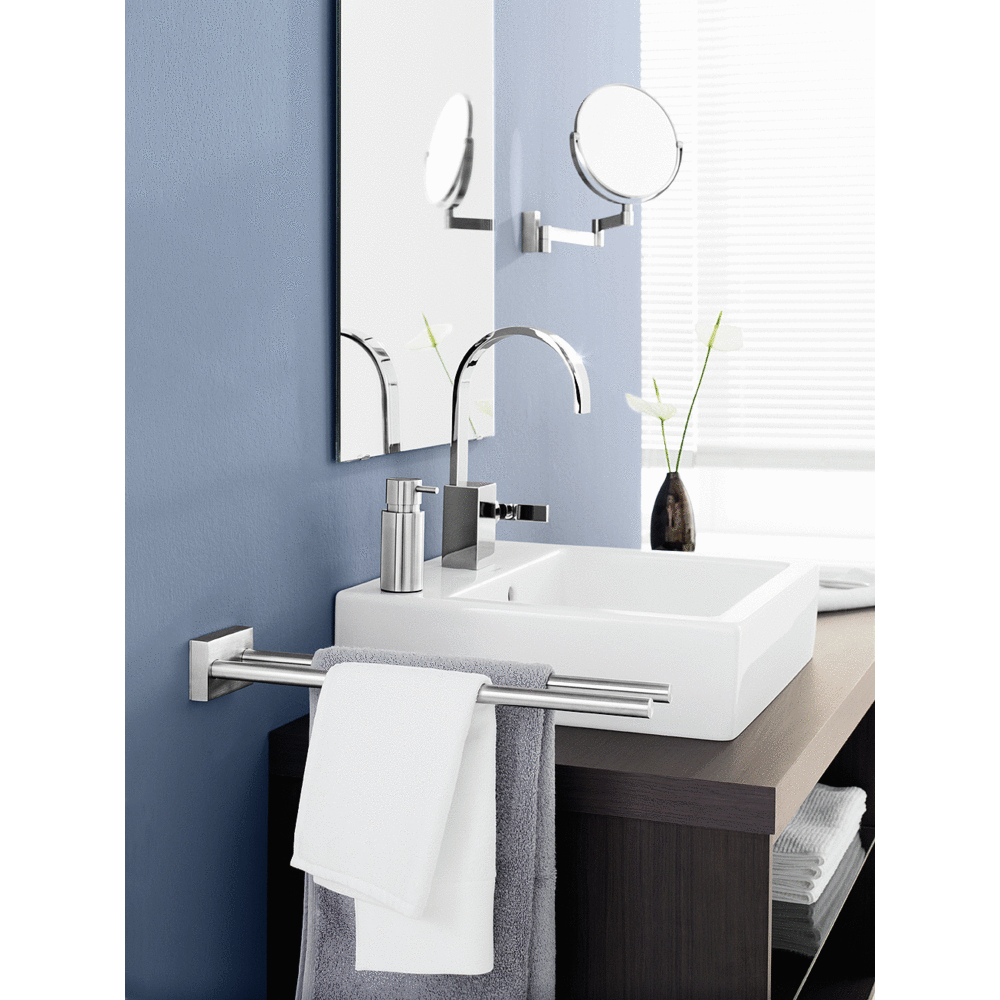 πͺ Zack Linea Premium Brushed Stainless Steel Magnifying Wall Mirror - 3x Magnification Adjustable Arm π