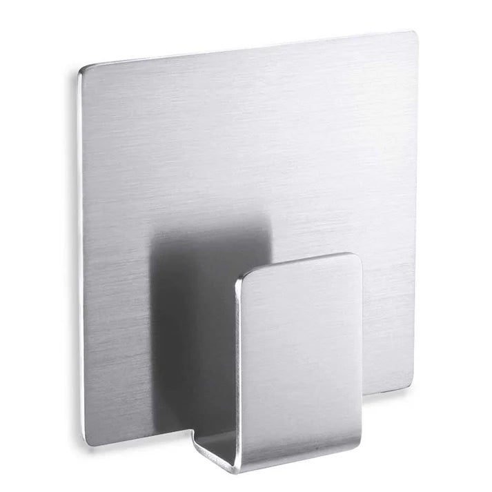 Zack Appeso Self-Adhesive Towel Hook - Brushed Stainless Steel No-Drill