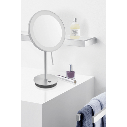 Zack Alona Brushed Stainless Steel LED Make-up Mirror 40140