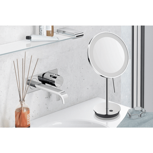 Zack Alona Polished Stainless Steel LED Make-up Mirror 40141