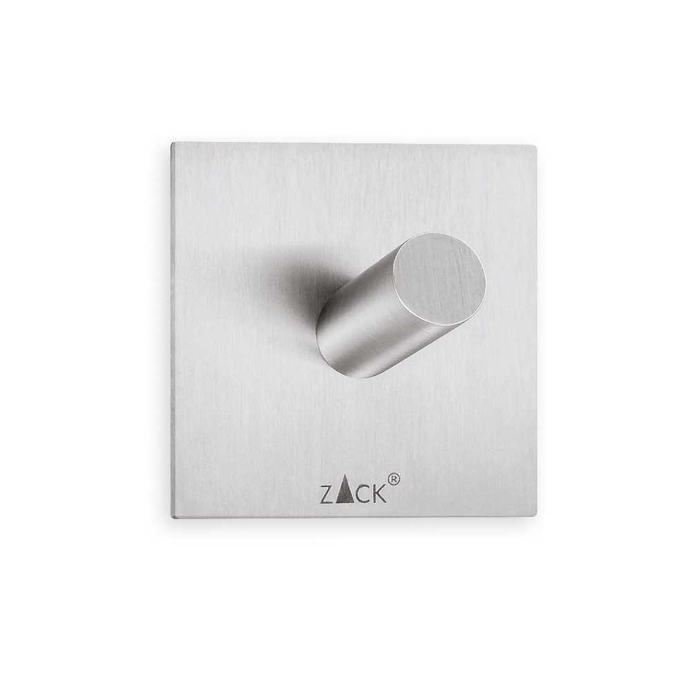 Zack Duplo Brushed Stainless Steel Square Towel Hook 40205