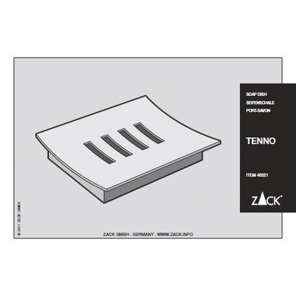 Zack Tenno Brushed Stainless Steel Soap Dish 40321