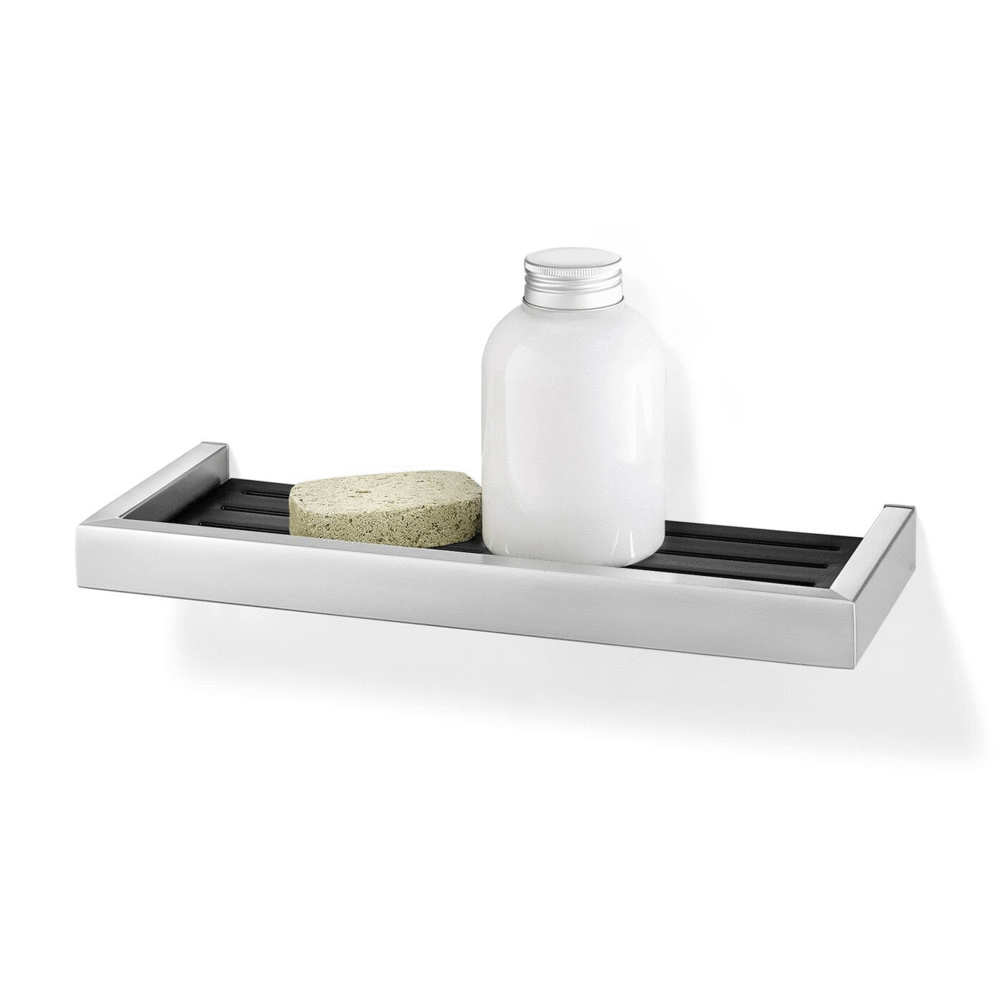 Zack Linea Brushed Stainless Steel 35.2 cm Shower Shelf 40375