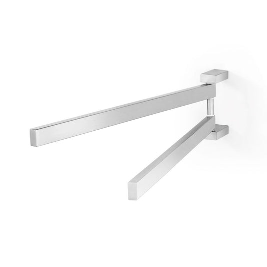 Zack Linea Brushed Stainless Steel 44.5 cm Swivel Towel Rail 40380