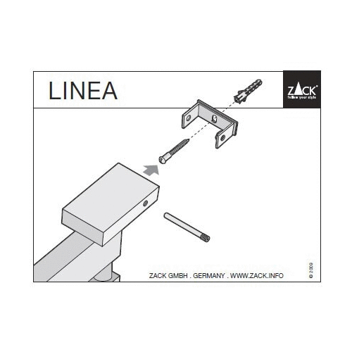 Zack Linea Brushed Stainless Steel 44.5 cm Swivel Towel Rail 40380