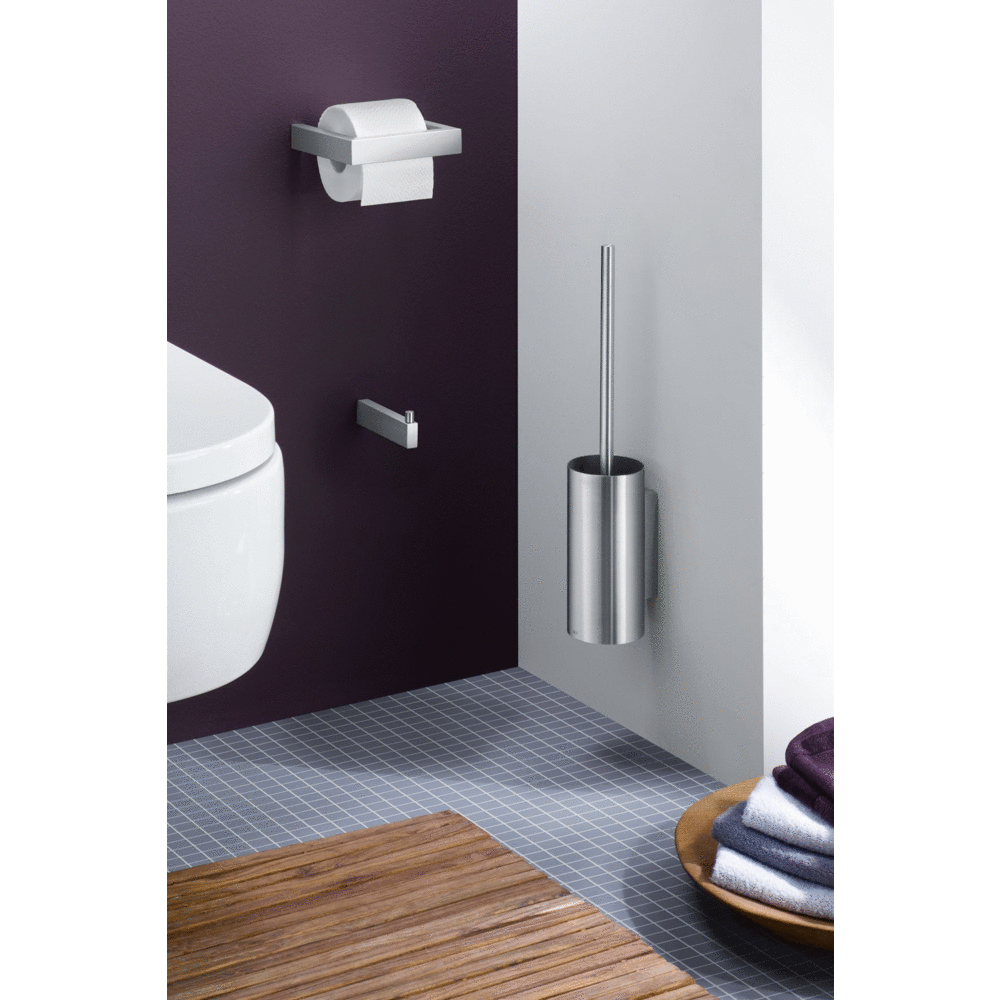 Zack Linea Brushed Stainless Steel Wall Toilet Brush 40381