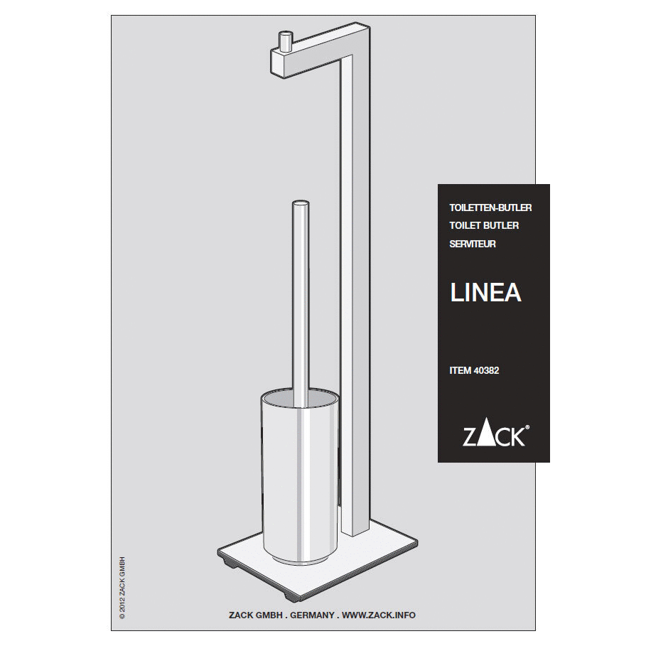 Zack Linea Brushed Stainless Steel Toilet Butler 40382