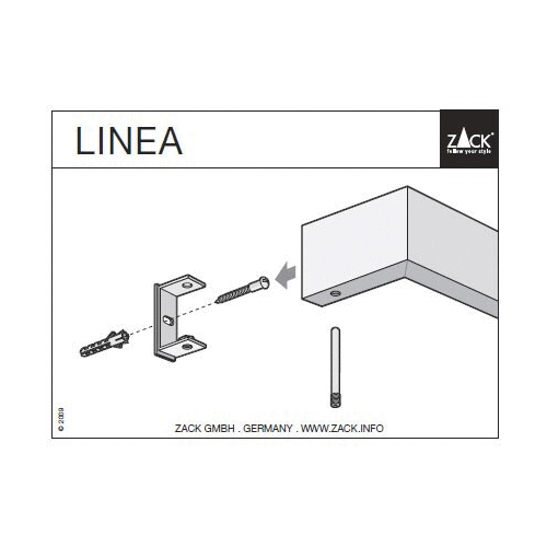 Zack Linea Brushed Stainless Steel 26.5 cm Bathroom Shelf 40383