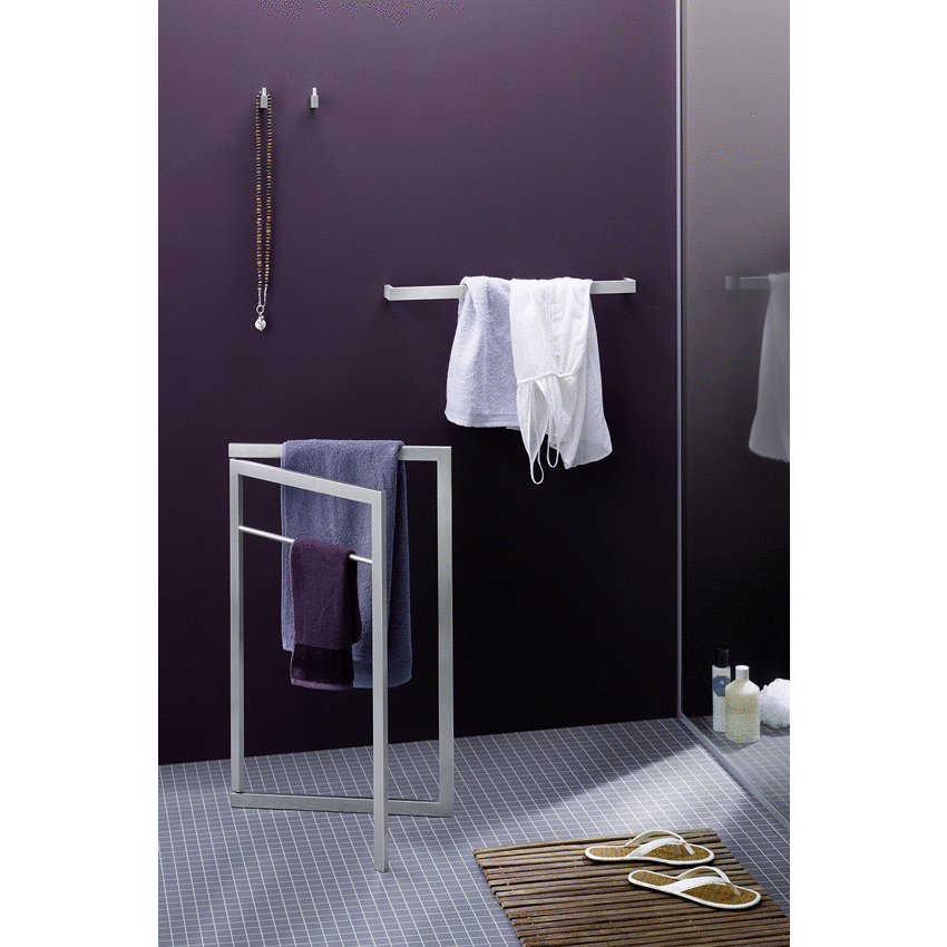Zack Linea Brushed Stainless Steel 61.5 cm Towel Rail 40388