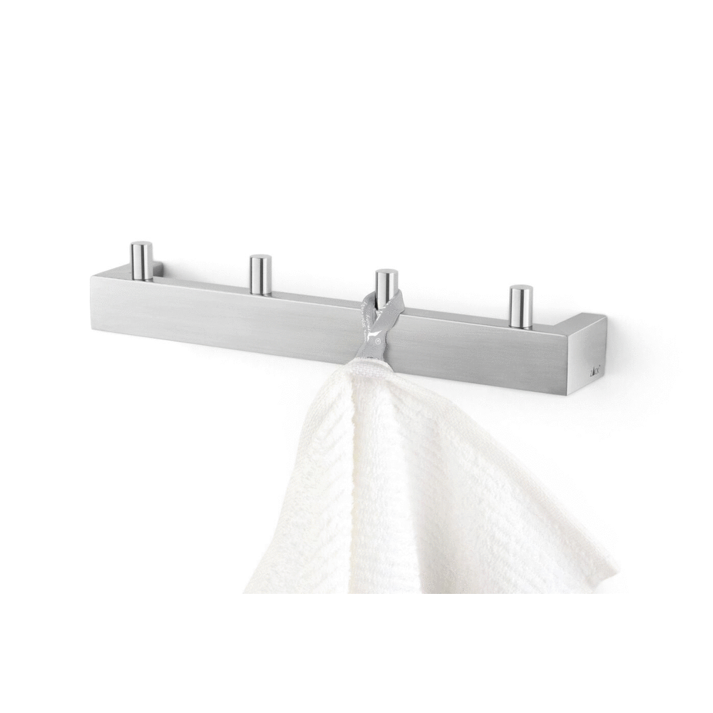 Zack Linea Brushed Stainless Steel Towel Hook Rail 40389