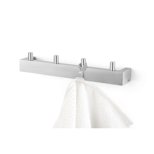 Zack Linea Brushed Stainless Steel Towel Hook Rail 40389