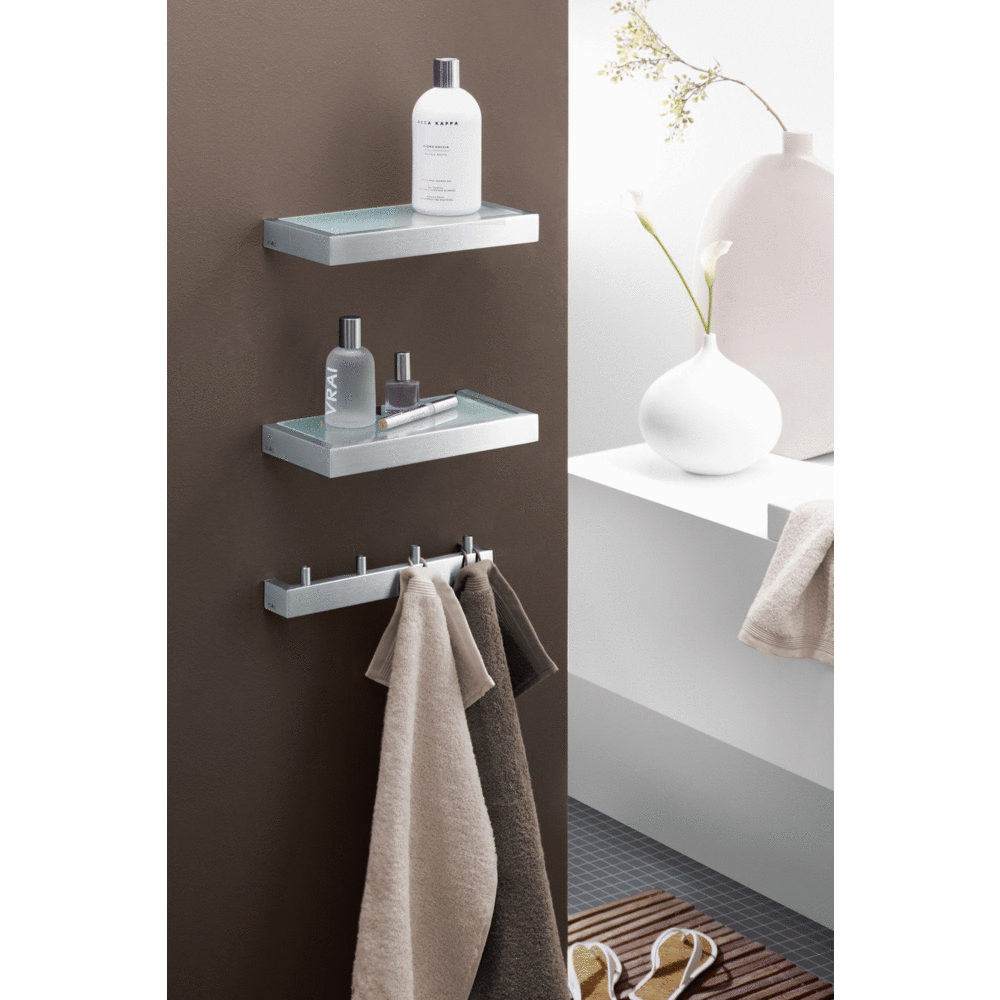 Zack Linea Brushed Stainless Steel Towel Hook Rail 40389