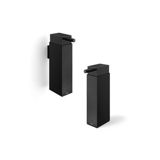 Zack Linea Powder Coated Black Stainless Steel Wall Soap Dispenser 40405