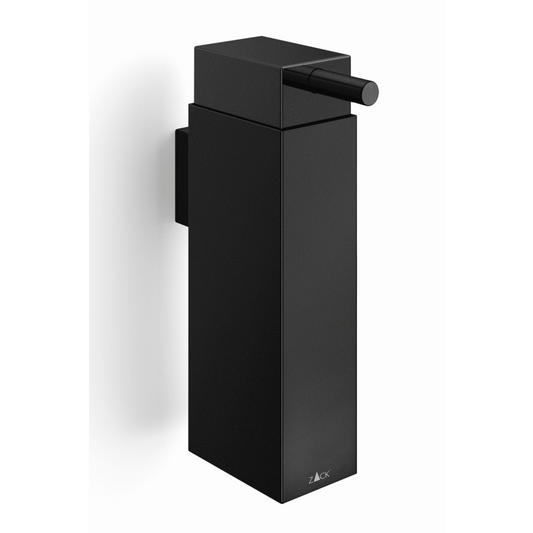 Zack Linea Powder Coated Black Stainless Steel Wall Soap Dispenser 40405