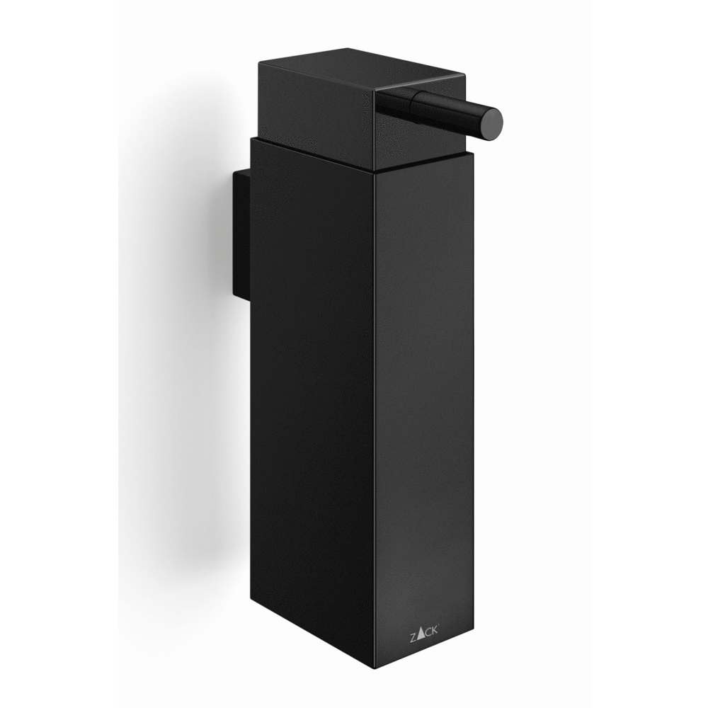 Zack Linea Powder Coated Black Stainless Steel Wall Soap Dispenser 40405