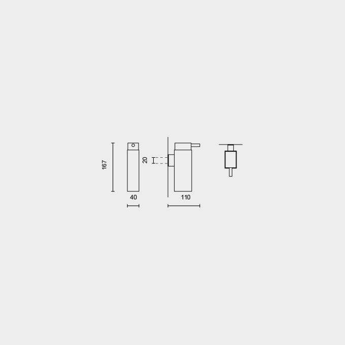 Zack Linea Powder Coated Black Stainless Steel Wall Soap Dispenser 40405