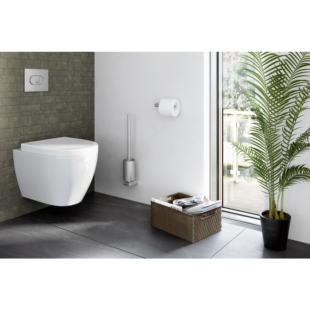 Zack Atore Brushed Stainless Steel Toilet Roll Holder 40413