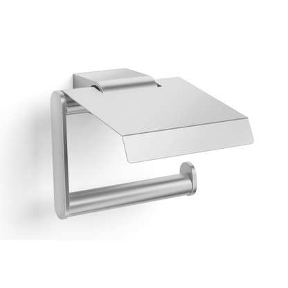 Zack Atore Brushed Stainless Steel Toilet Roll Holder with Lid 40415