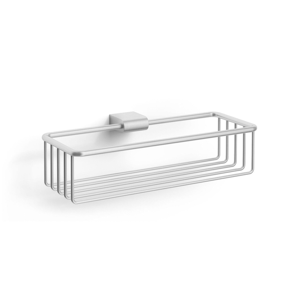 Zack Atore Brushed Stainless Steel 28.8 cm Wall Shower Basket 40425