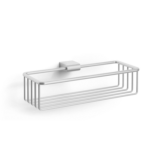Zack Atore Brushed Stainless Steel 28.8 cm Wall Shower Basket 40425