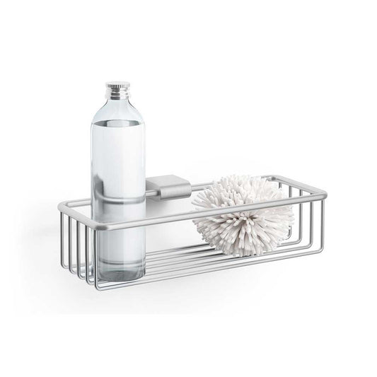Zack Atore Brushed Stainless Steel 28.8 cm Wall Shower Basket 40425