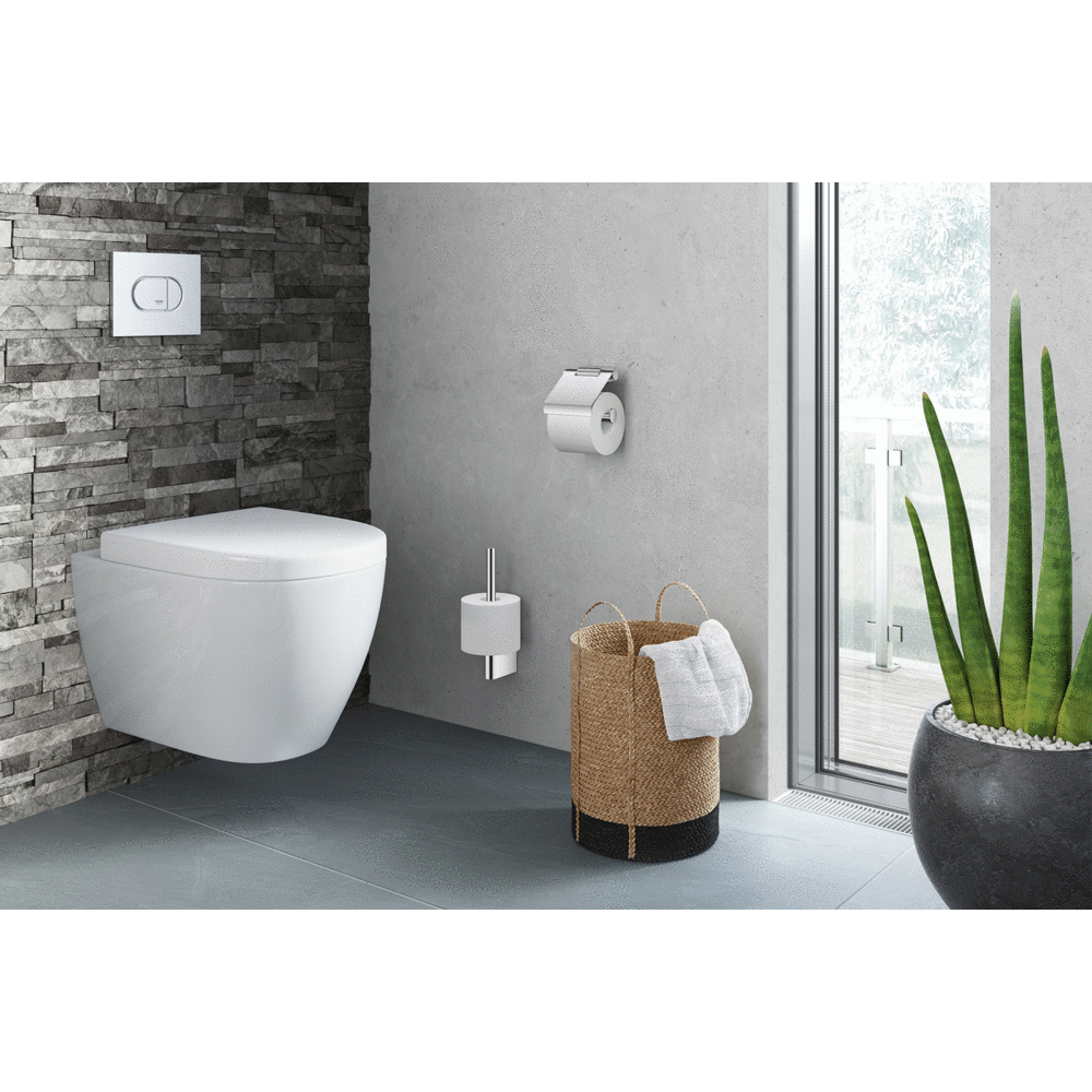 Zack Atore Polished Stainless Steel Spare Toilet Roll Holder 40450