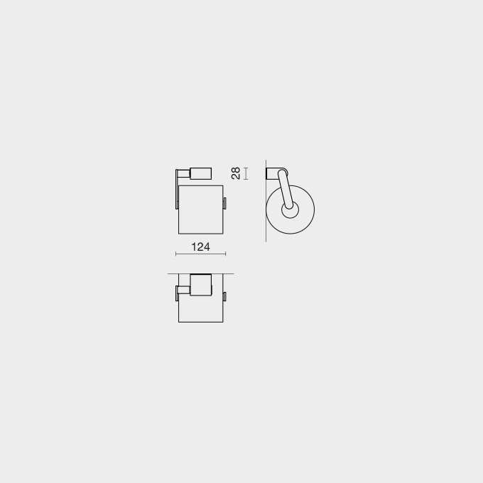 Zack Atore Polished Stainless Steel Toilet Roll Holder 40471