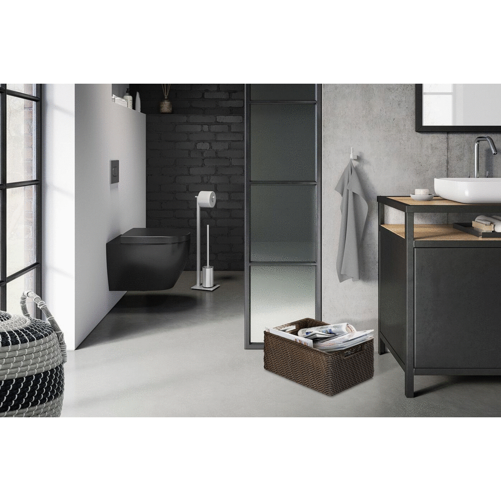 Zack Carvo Brushed Stainless Steel Toilet Butler 40488