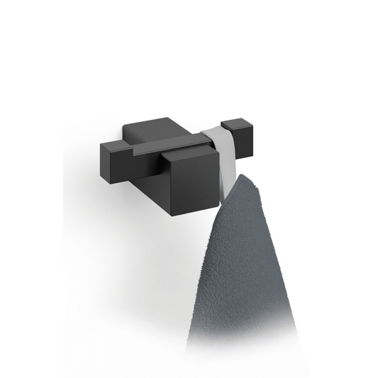 Zack Carvo Powder Coated Black Stainless Steel Double Towel/Robe Hook 40504