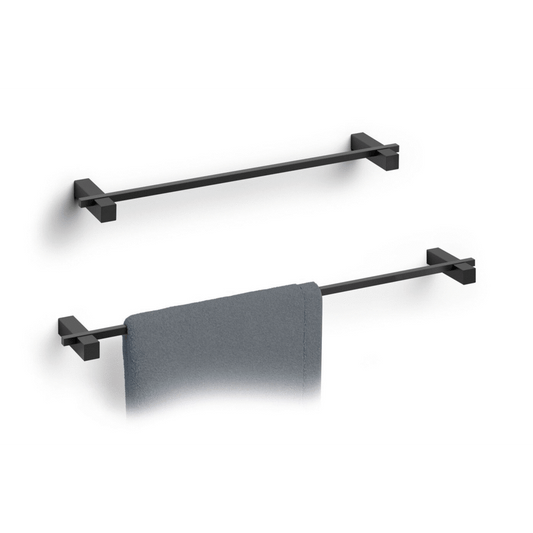 Zack Carvo Powder Coated Black Stainless Steel 50.8 cm Towel Rail 40505