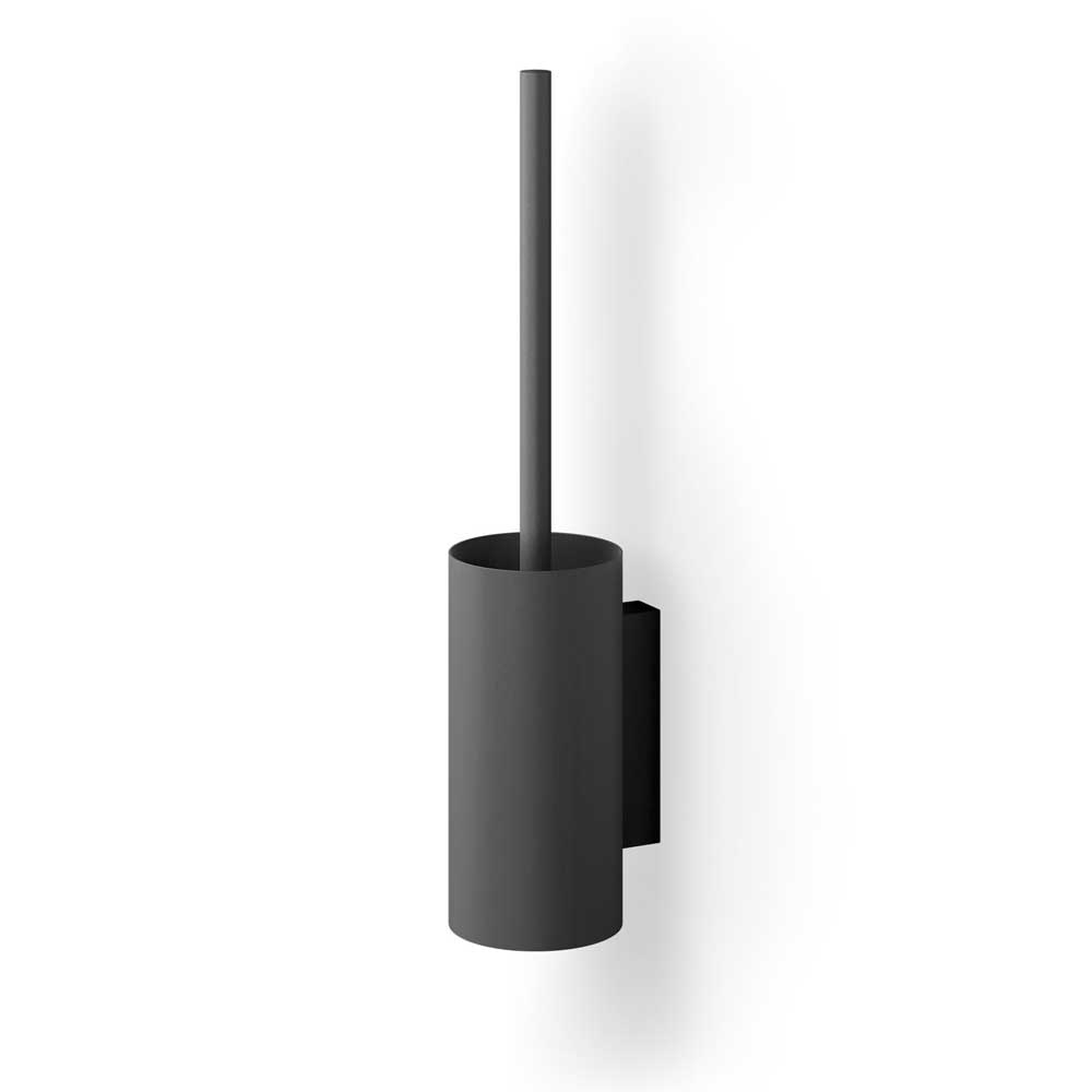 Zack Linea Black Stainless Steel Wall Toilet Brush Set 40571