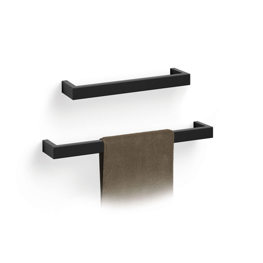Zack Linea Black Stainless Steel 46.5 cm Towel Rail 40577