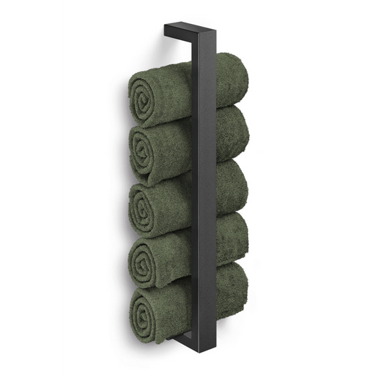 Zack Linea Black Stainless Steel 40 cm Guest Towel Holder 40598