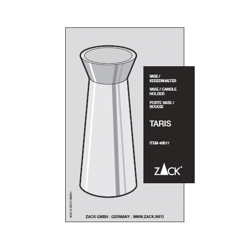 Zack Taris Brushed Stainless Steel with Green/Blue Vase or Candle Holder 40677BG