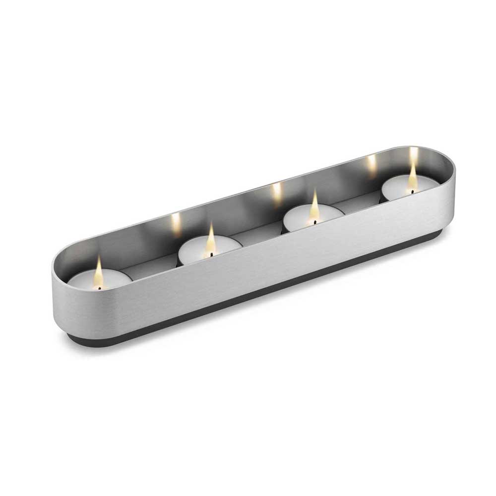 Zack Lonta Brushed Stainless Steel Tealight Holder 40709