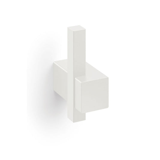 Zack Carvo White Stainless Steel Single Towel Hook 40813