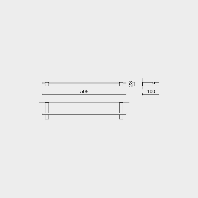 Zack Carvo White Stainless Steel 51 cm Towel Rail 40815