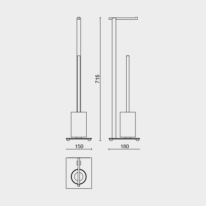 Zack Carvo White Stainless Steel Toilet Butler 40818