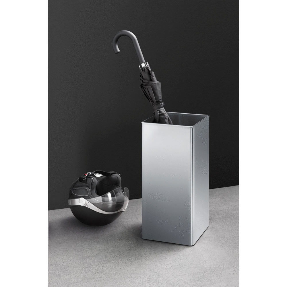 Zack Angolo Brushed Stainless Steel Umbrella Stand 50478