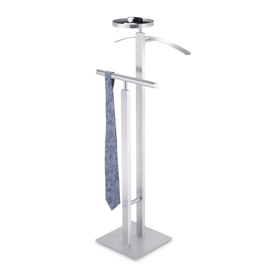Zack Atacio Premium Brushed Steel Valet Stand - Luxury Clothes Butler