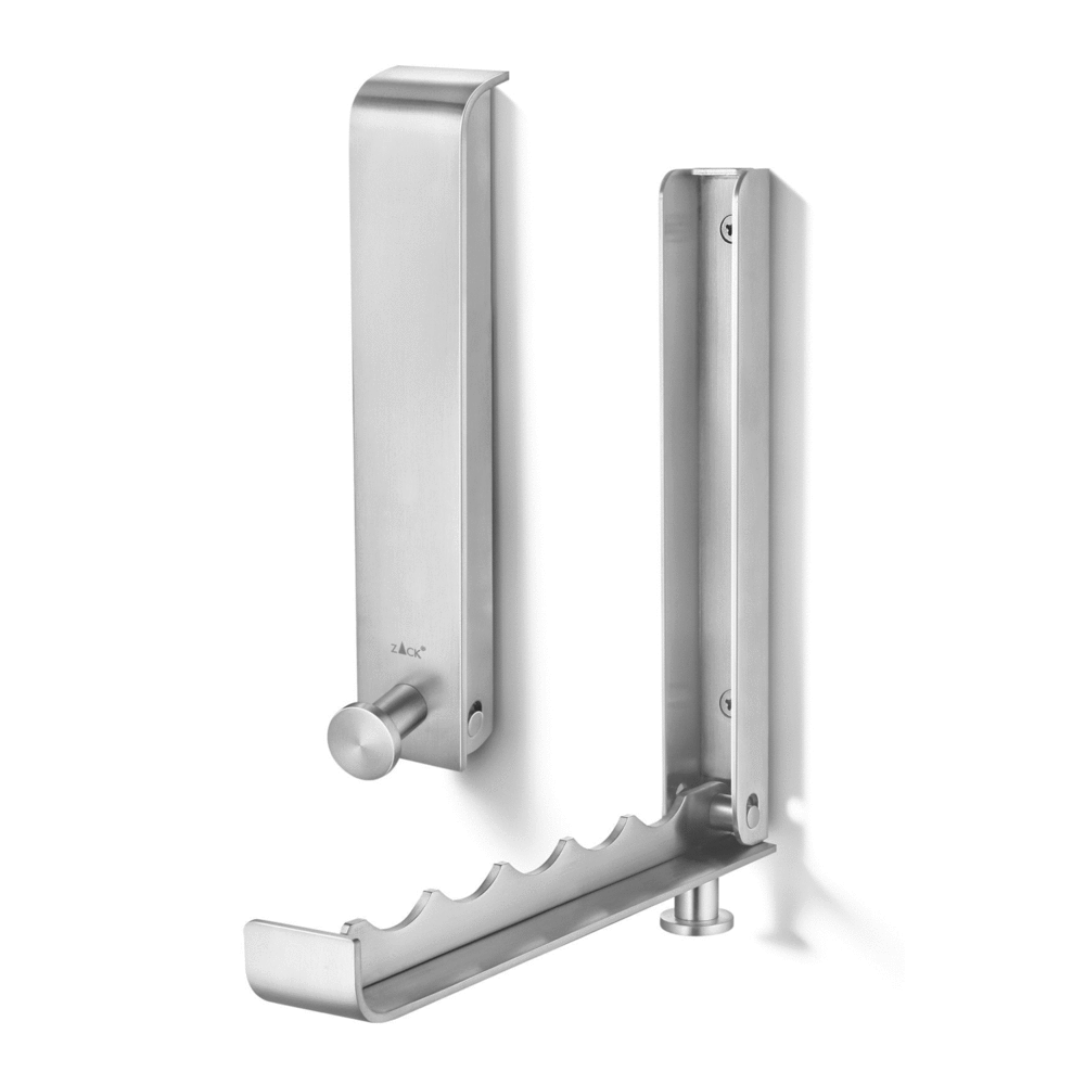 Zack Canzo Brushed Stainless Steel Wall Coat Hanger 50680