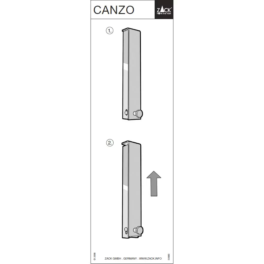 Zack Canzo Brushed Stainless Steel Wall Coat Hanger 50680