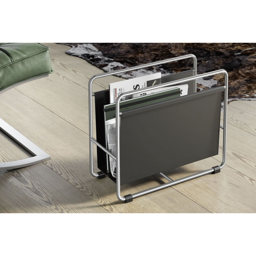 Zack Mecor Sophisticated Black Magazine Rack - Premium Steel Design