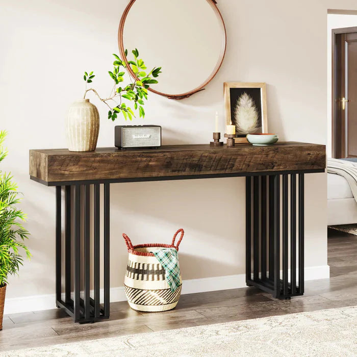 140cm Modern Console Table with Metal Legs | Entryway & Sofa Table