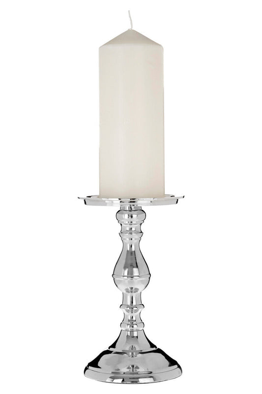 Kensington Townhouse Small Brass-Tone Candlestick with Glass Cup